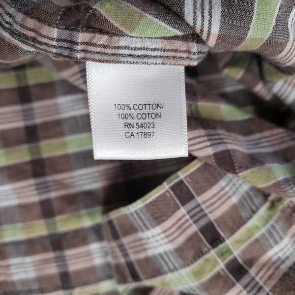Banana Republic Plaid Short Sleeve Button Down Shirt Mens M Gorpcore Casual - Picture 5 of 6